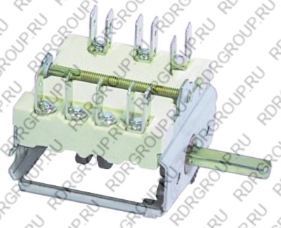 Переключатель функционирование 4 рабочие положения 1NO / 2CO последовательность 0-1-2-3 16А вал ø 6x4.6mm вал L 23мм