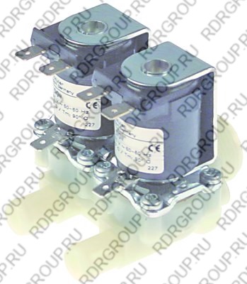 Электромагнитный клапан двойной прямой 230V на входе 3/4 "выход 14,5mm DN10 T.max. 90 ° C Рабочий цикл 100%