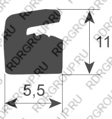 Крышка прокладка W 5,5mm H 9мм силикон Кол-10m